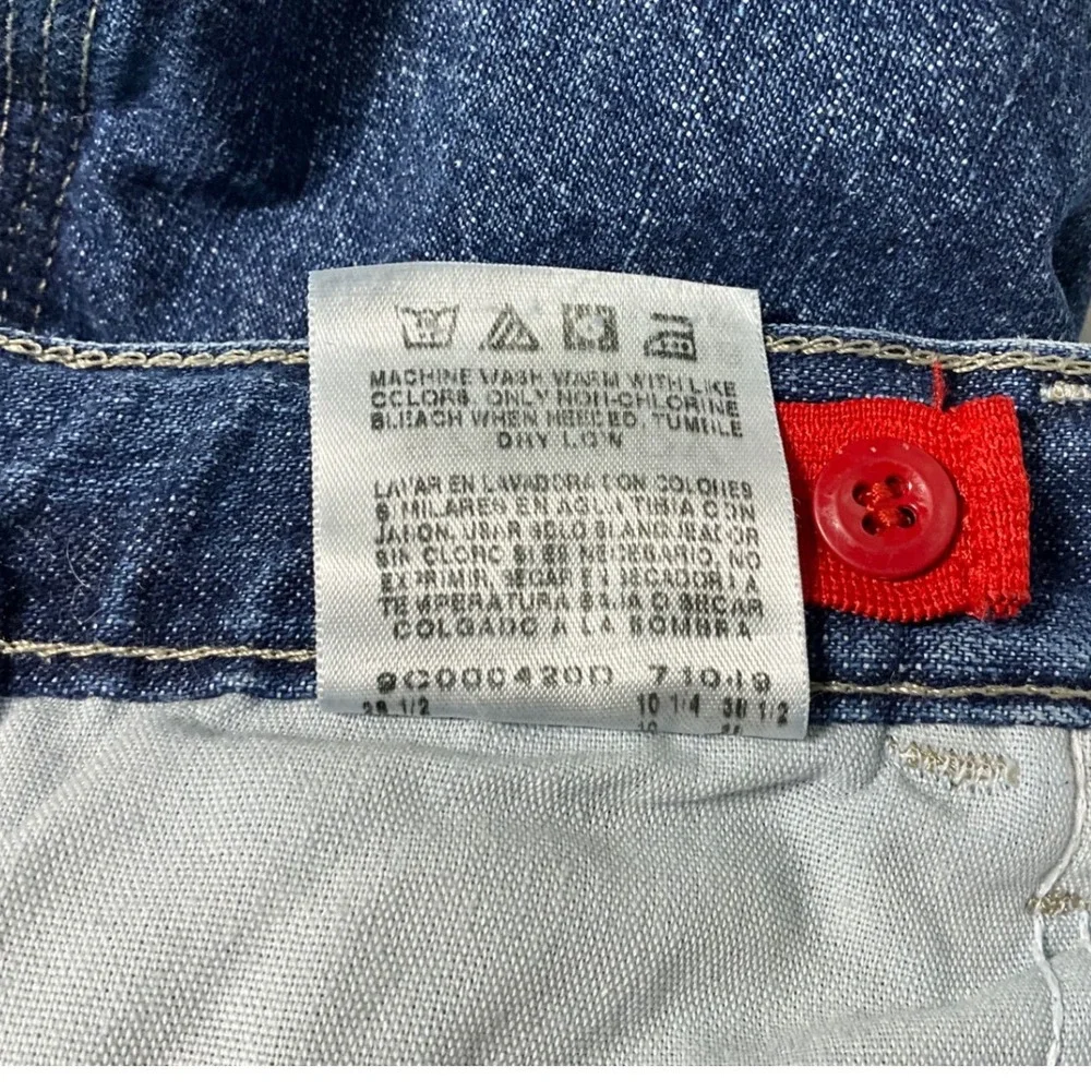 Vintage Wrangler Carpenter Jean Shorts Boys' Size 8 Husky‎ Blue Denim Baggy